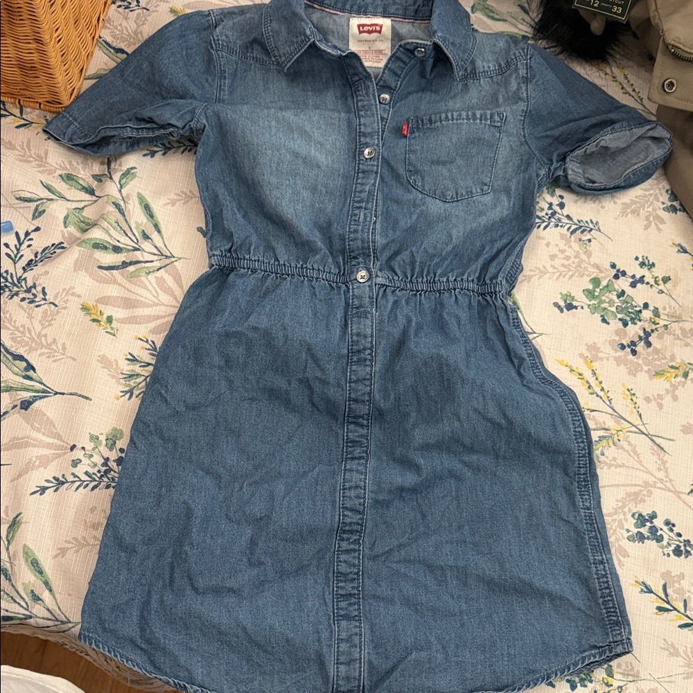 Levi's Blue Denim Button-Up Dress